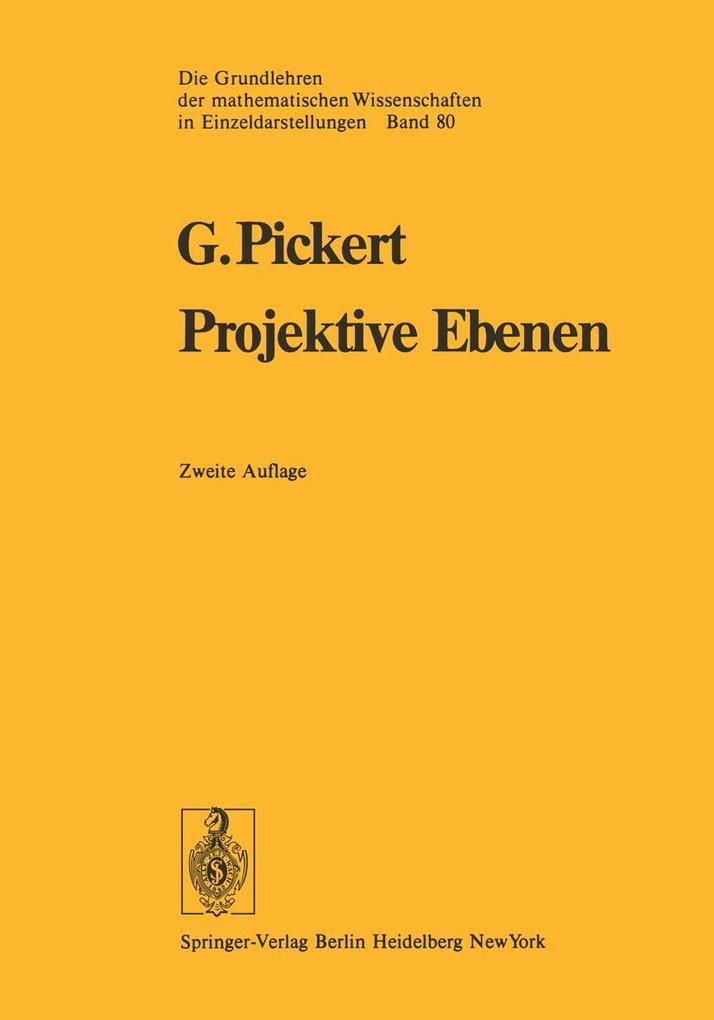 Produktbild: Projektive Ebenen | Günter Pickert