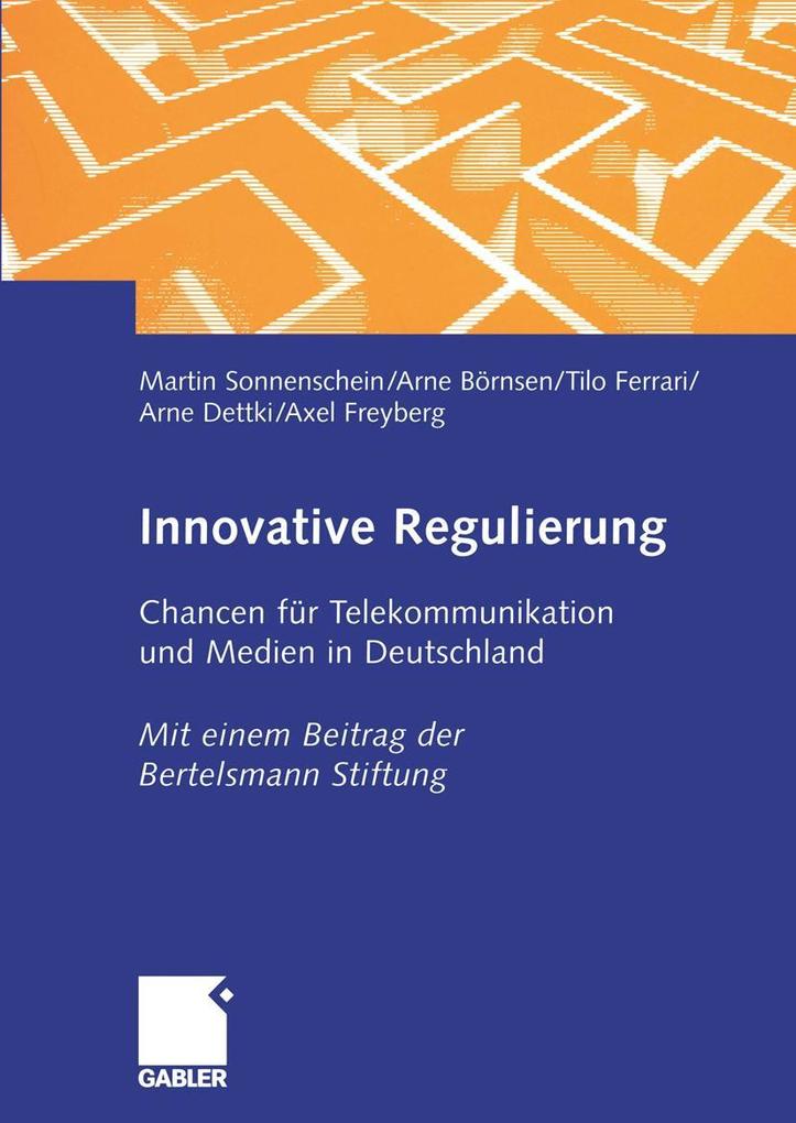Produktbild: Innovative Regulierung | Arne Börnsen, Arne Dettki, Tilo Ferrari, Axel Freyberg, Martin Sonnenschein