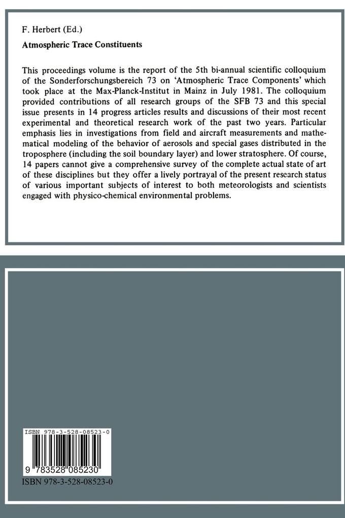 Weitere Ansicht: Atmospheric Trace Constituents