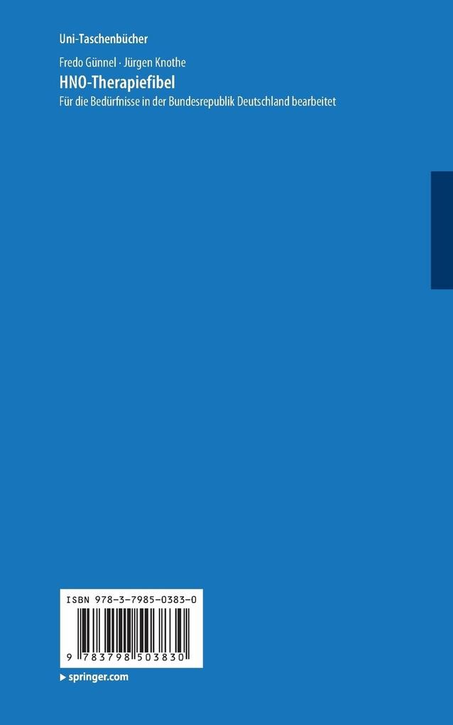 Weitere Ansicht: HNO-Therapiefibel | F. Günnel, J. Knothe