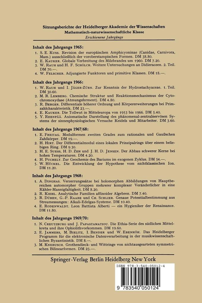 Weitere Ansicht: Grothendieck- und Wittringe von nichtausgearteten symmetrischen Bilinearformen | Manfred Knebusch