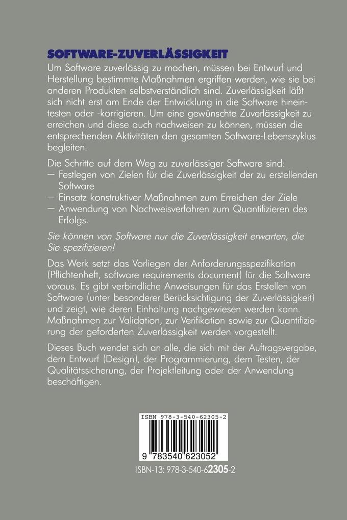 Weitere Ansicht: Software-Zuverlässigkeit