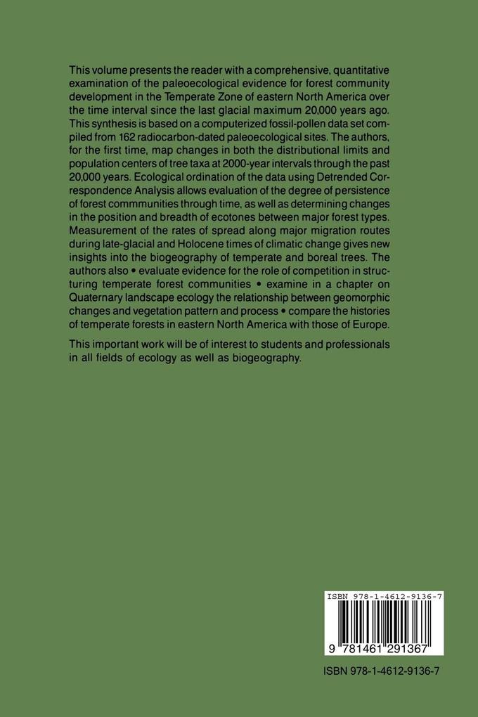 Weitere Ansicht: Long-Term Forest Dynamics of the Temperate Zone | Hazel R. Delcourt, Paul A. Delcourt