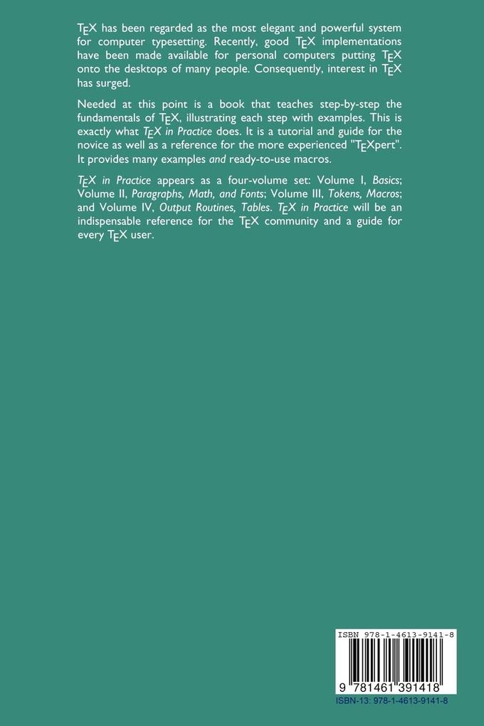 Weitere Ansicht: TEX in Practice | Stephan v. Bechtolsheim