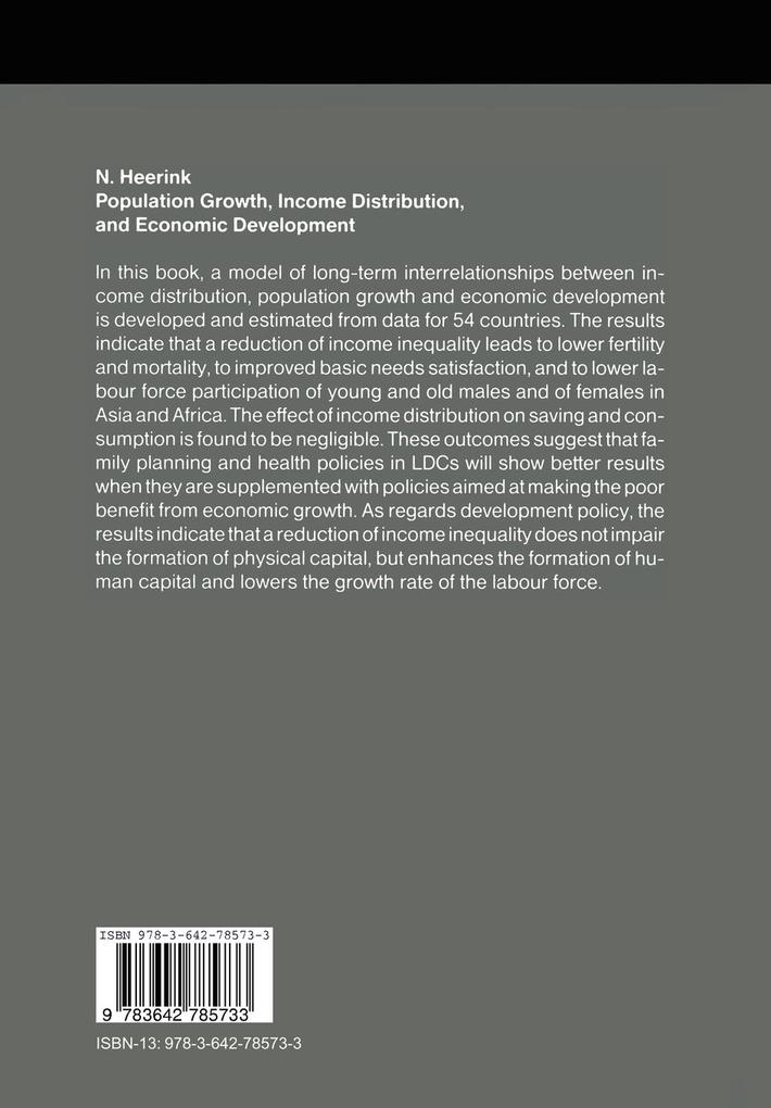 Weitere Ansicht: Population Growth, Income Distribution, and Economic Development | Nico Heerink
