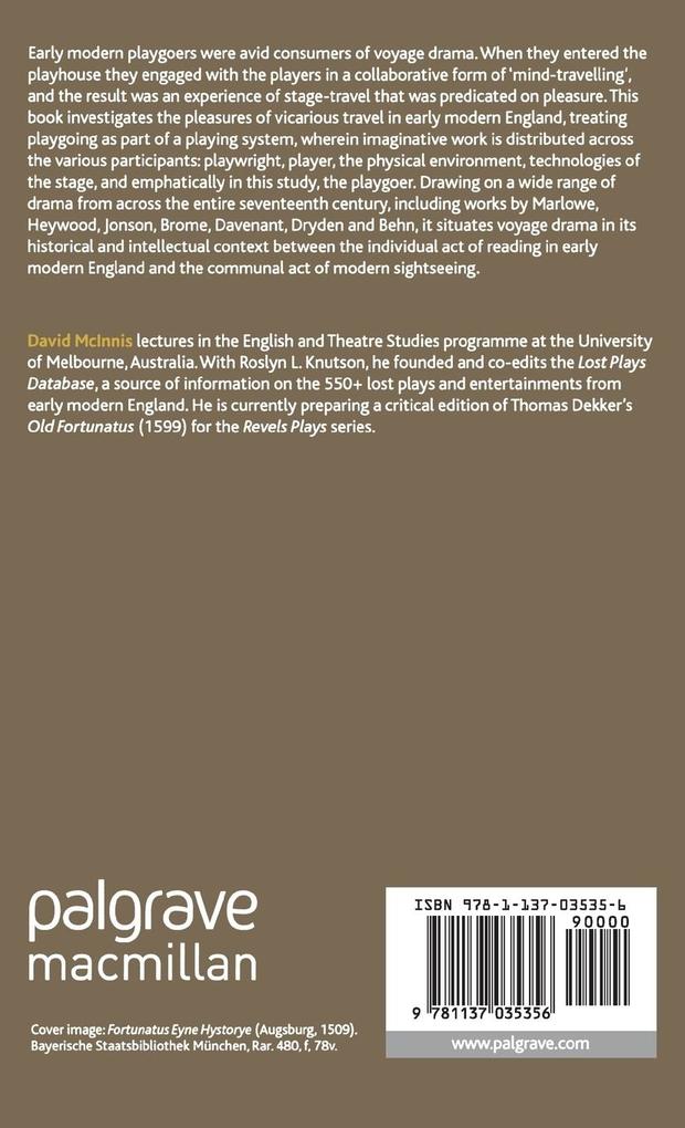 Weitere Ansicht: Mind-Travelling and Voyage Drama in Early Modern England | D. McInnis