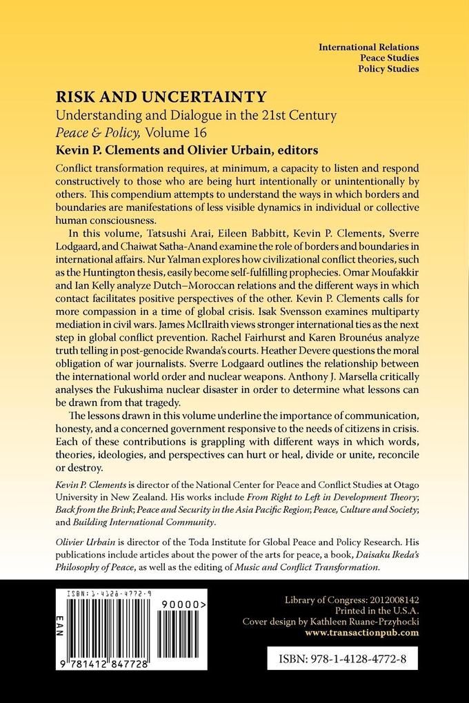 Weitere Ansicht: Risk and Uncertainty