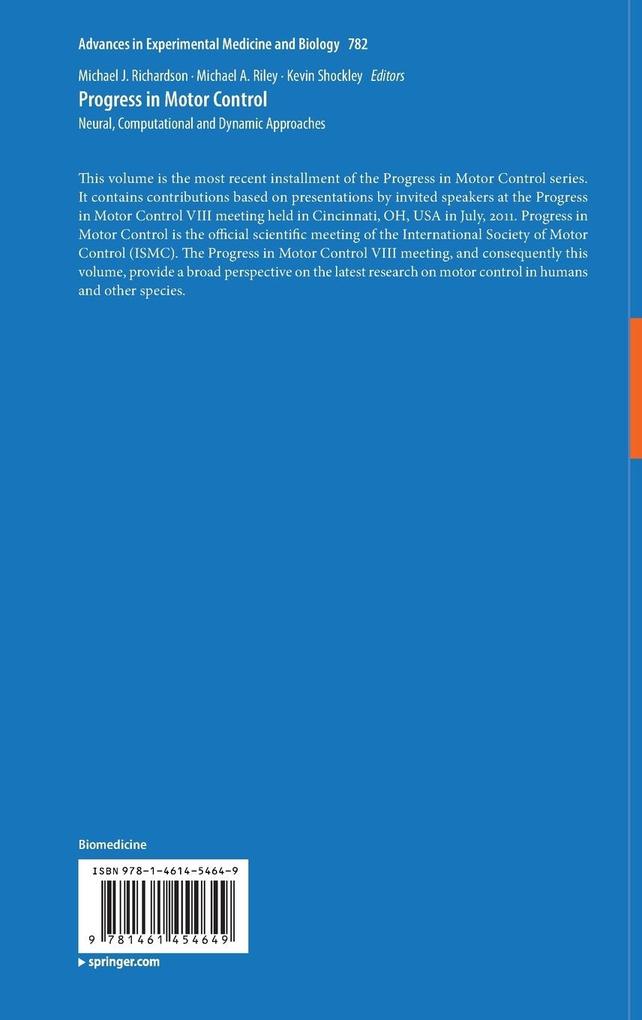 Weitere Ansicht: Progress in Motor Control