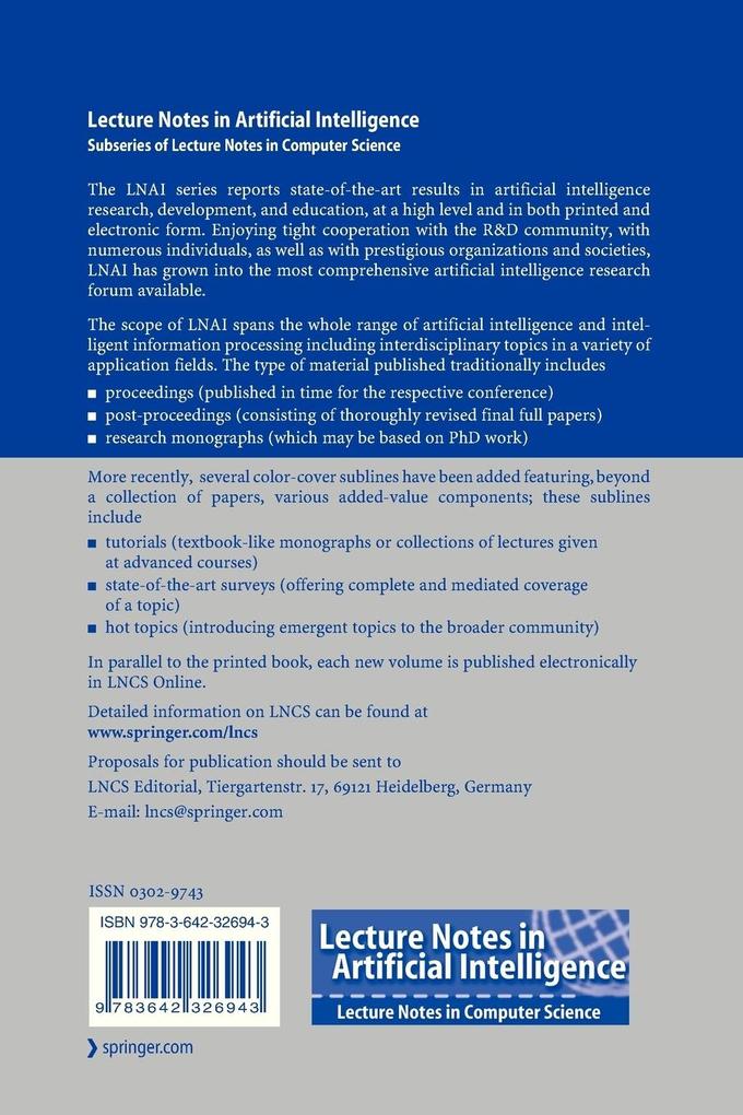 Weitere Ansicht: PRICAI 2012: Trends in Artificial Intelligence