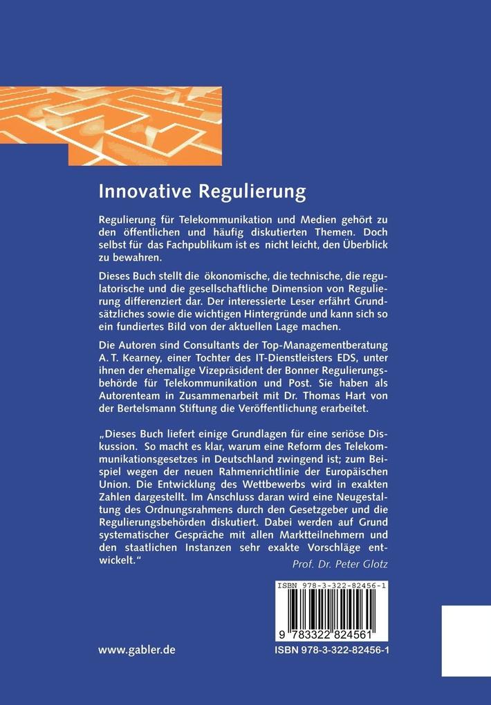 Weitere Ansicht: Innovative Regulierung | Arne Börnsen, Arne Dettki, Tilo Ferrari, Axel Freyberg, Martin Sonnenschein