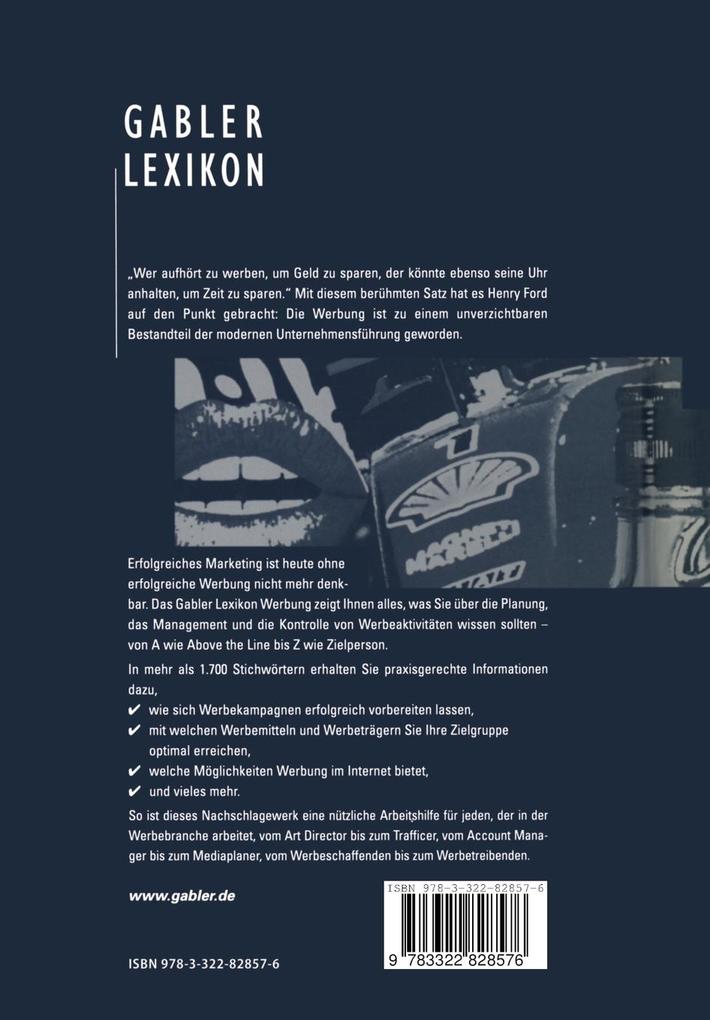 Weitere Ansicht: Gabler Lexikon Werbung