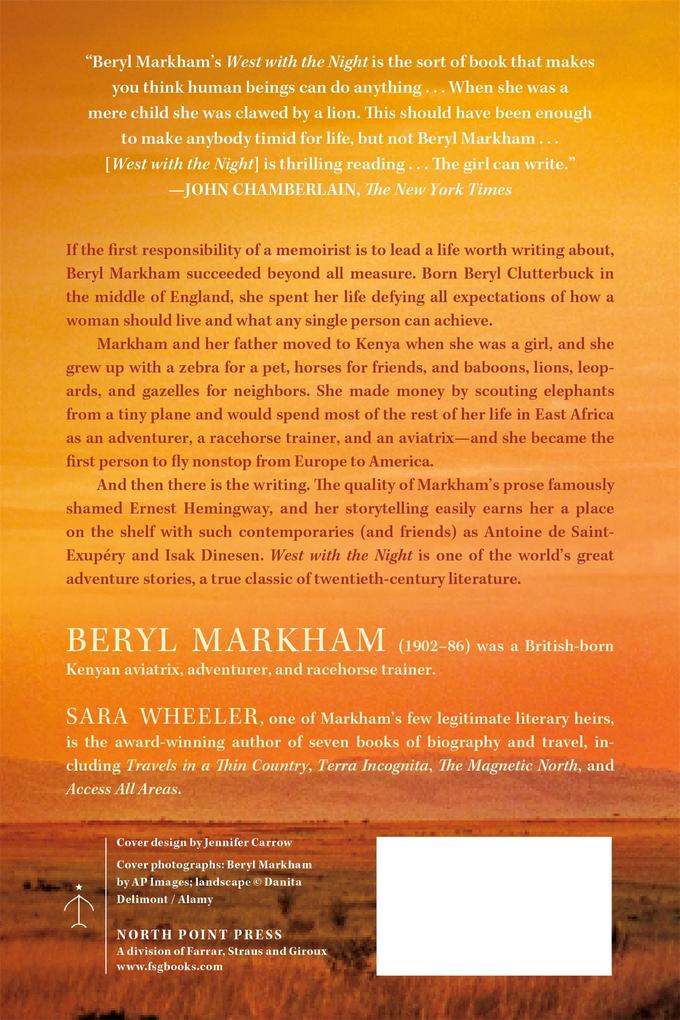 Weitere Ansicht: West with the Night | Beryl Markham