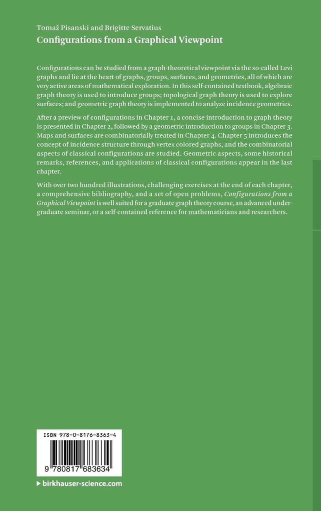 Weitere Ansicht: Configurations from a Graphical Viewpoint | Tomaz Pisanski, Brigitte Servatius