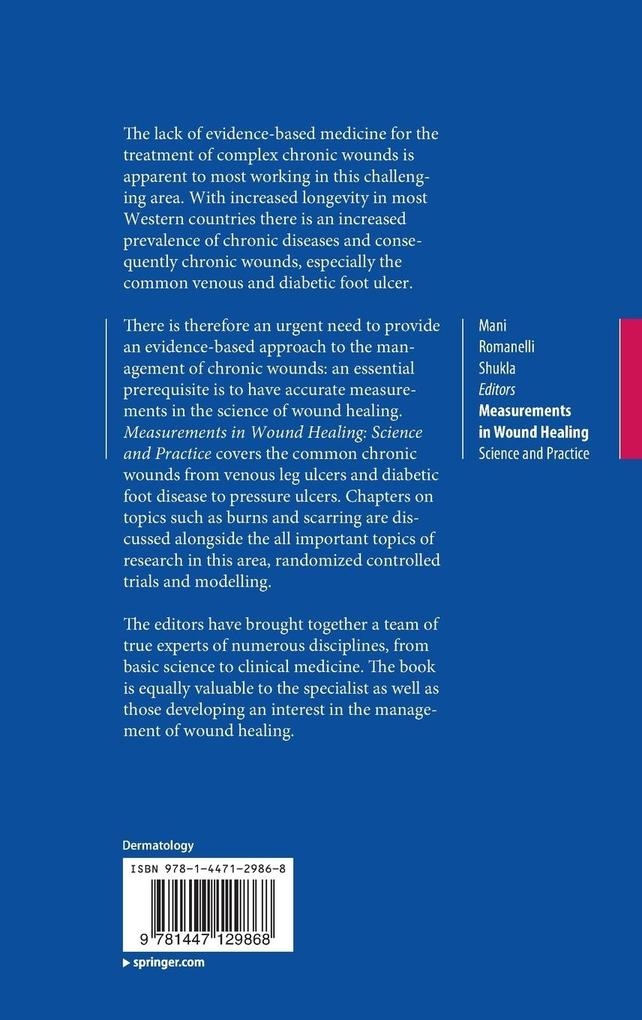 Weitere Ansicht: Measurements in Wound Healing