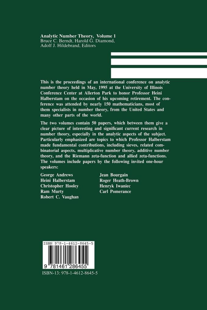 Weitere Ansicht: Analytic Number Theory