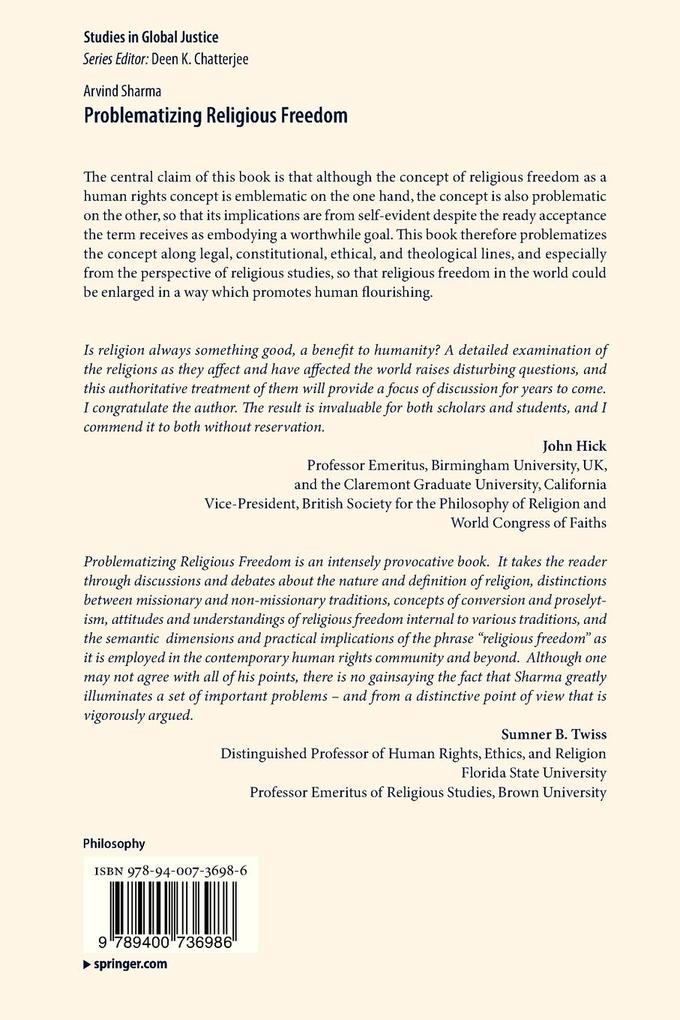 Weitere Ansicht: Problematizing Religious Freedom | Arvind Sharma