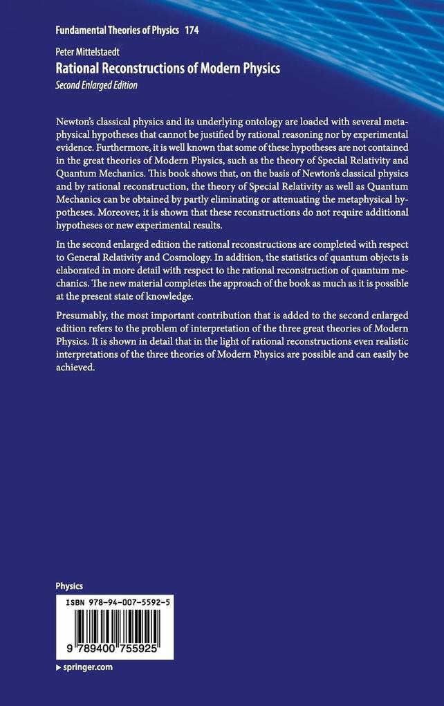 Weitere Ansicht: Rational Reconstructions of Modern Physics | Peter Mittelstaedt