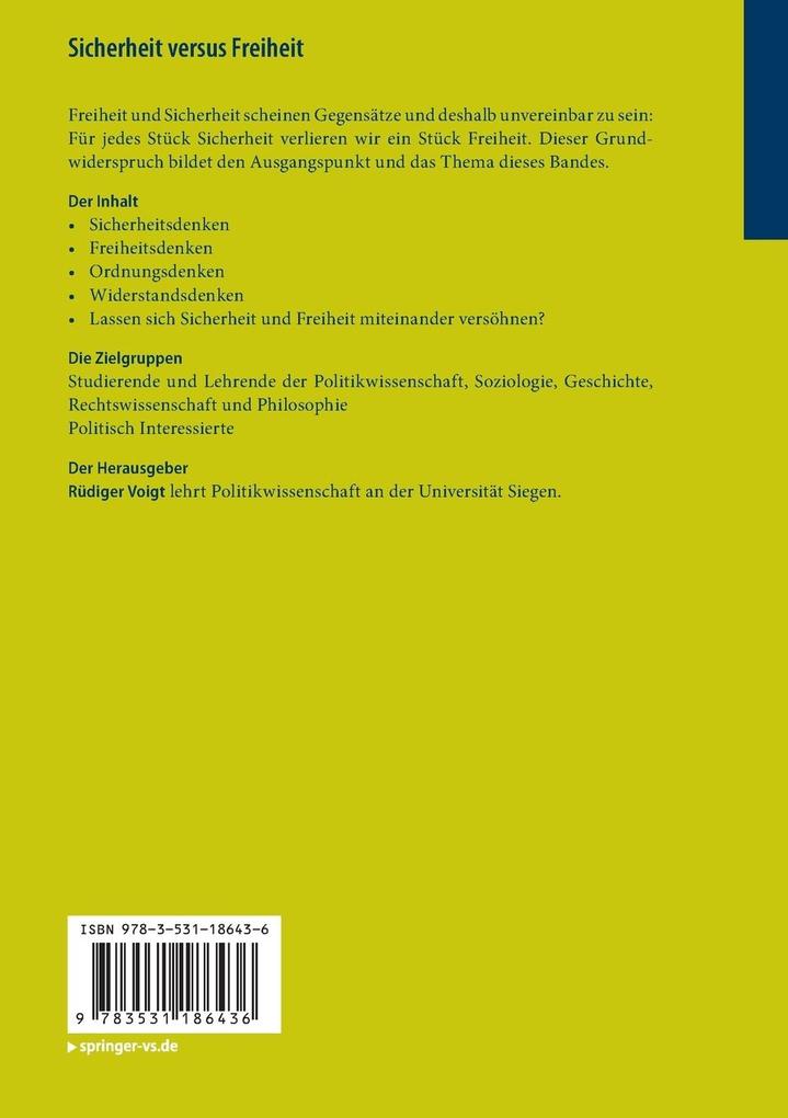 Weitere Ansicht: Sicherheit versus Freiheit