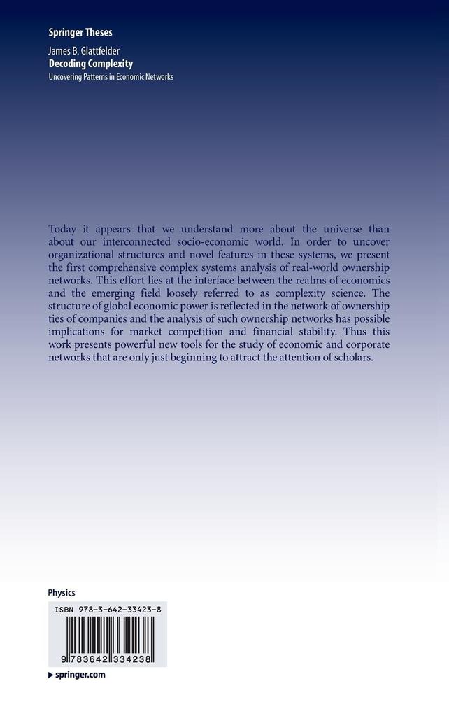 Weitere Ansicht: Decoding Complexity | James Glattfelder