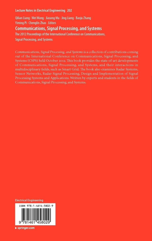 Weitere Ansicht: Communications, Signal Processing, and Systems