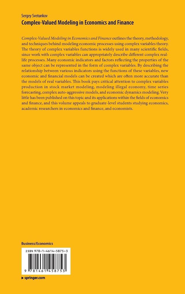 Weitere Ansicht: Complex-Valued Modeling in Economics and Finance | Sergey Svetunkov