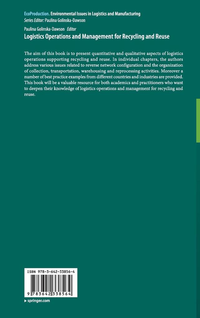 Weitere Ansicht: Logistics Operations and Management for Recycling and Reuse