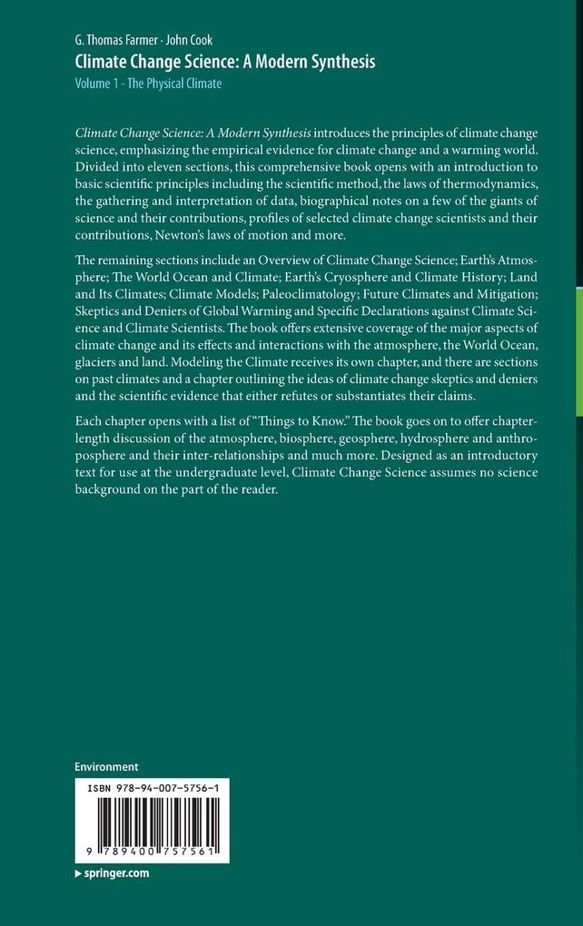 Weitere Ansicht: Climate Change Science: A Modern Synthesis | G. Thomas Farmer, John Cook