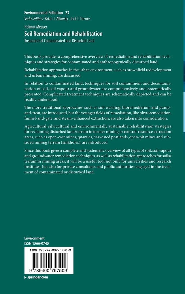 Weitere Ansicht: Soil Remediation and Rehabilitation | Helmut Meuser