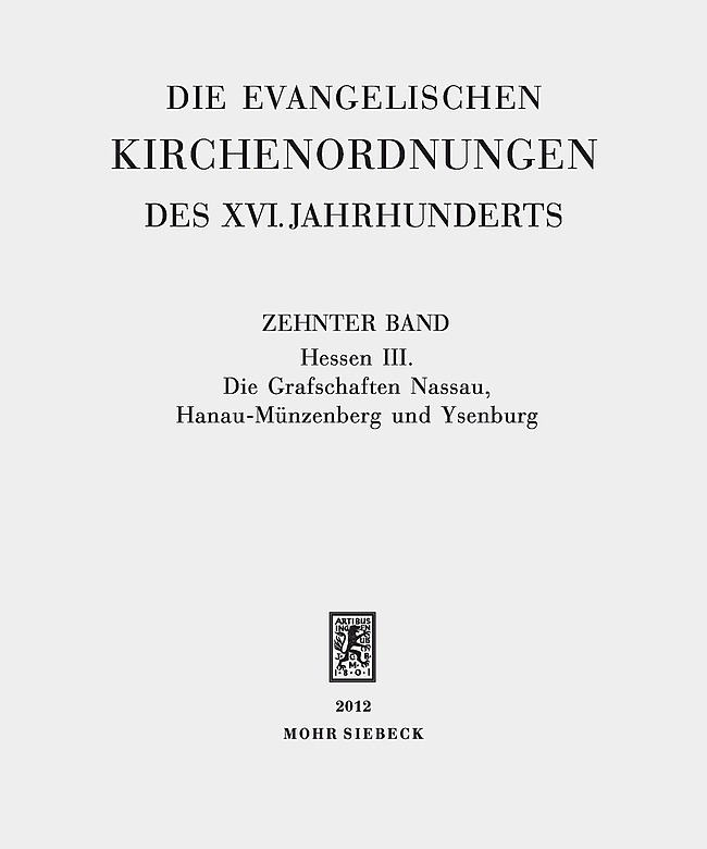 Produktbild: Die evangelischen Kirchenordnungen des XVI. Jahrhunderts. Tl.3 | Emil Sehling