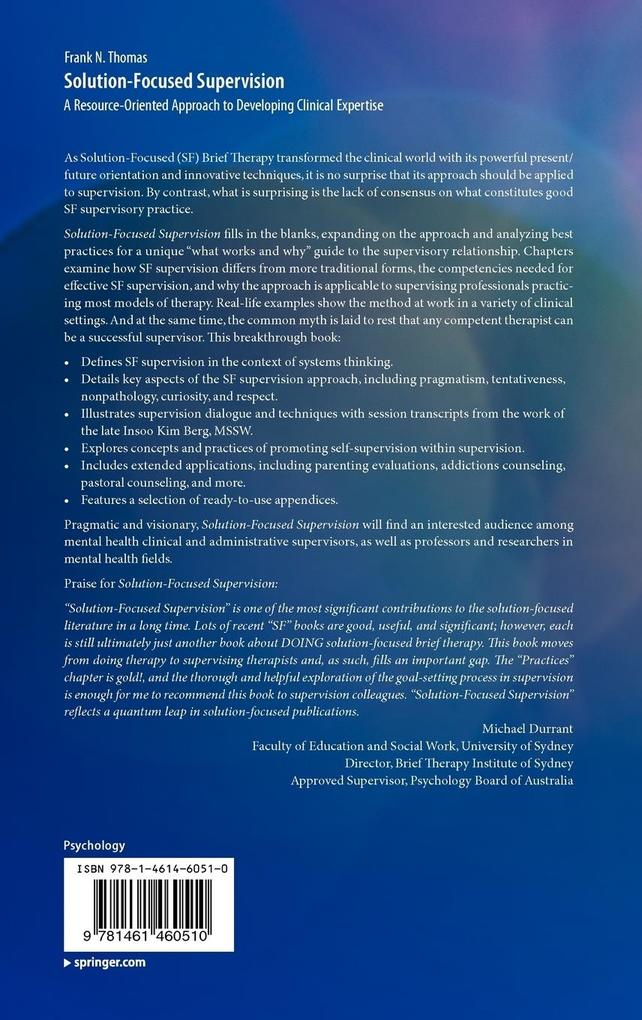 Weitere Ansicht: Solution-Focused Supervision | Frank N. Thomas