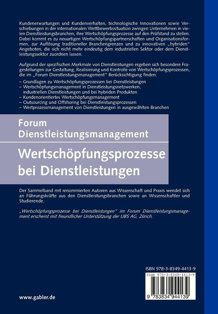 Weitere Ansicht: Wertschöpfungsprozesse bei Dienstleistungen