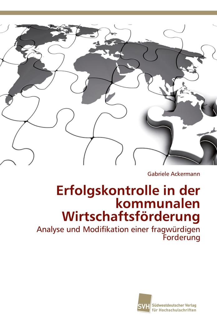 Produktbild: Erfolgskontrolle in der kommunalen Wirtschaftsförderung | Gabriele Ackermann