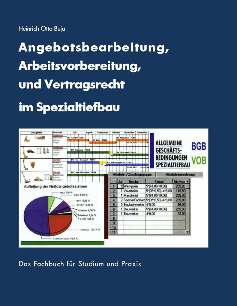 Produktbild: Angebotsbearbeitung, Arbeitsvorbereitung im Spezialtiefbau | Heinrich Otto Buja