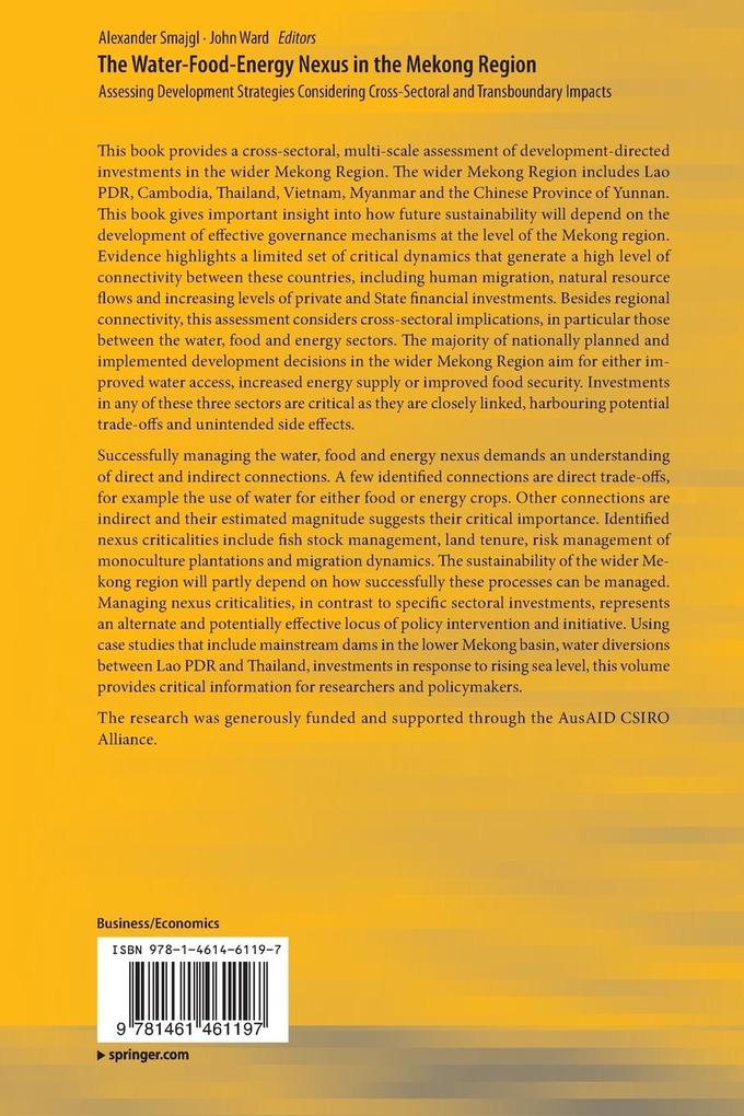 Weitere Ansicht: The Water-Food-Energy Nexus in the Mekong Region | Alexander Smajgl, John Ward