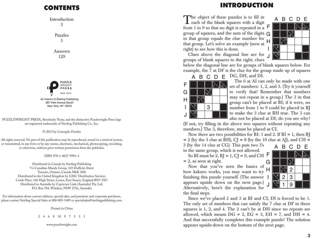 Weitere Ansicht: Absolutely Nasty® Kakuro Level Three | Conceptis Puzzles