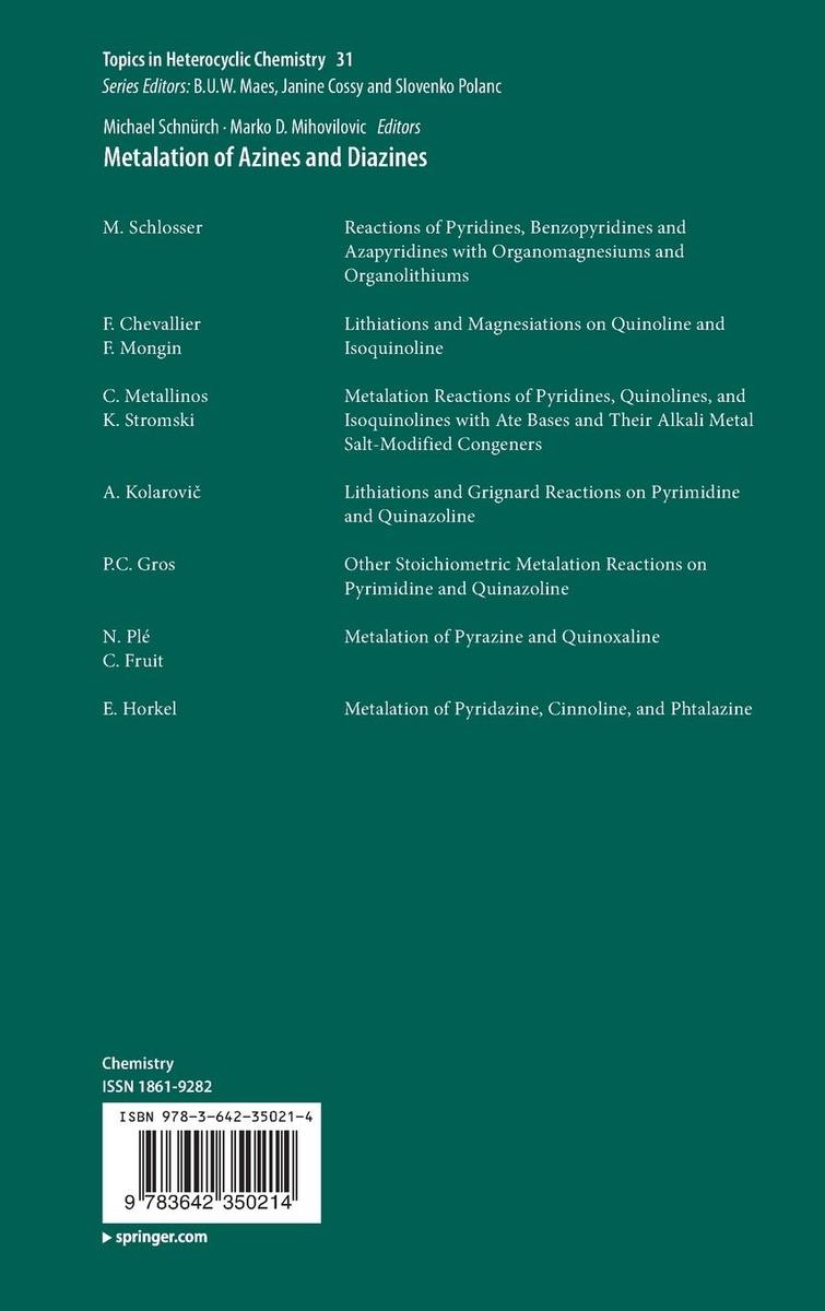 Weitere Ansicht: Metalation of Azines and Diazines