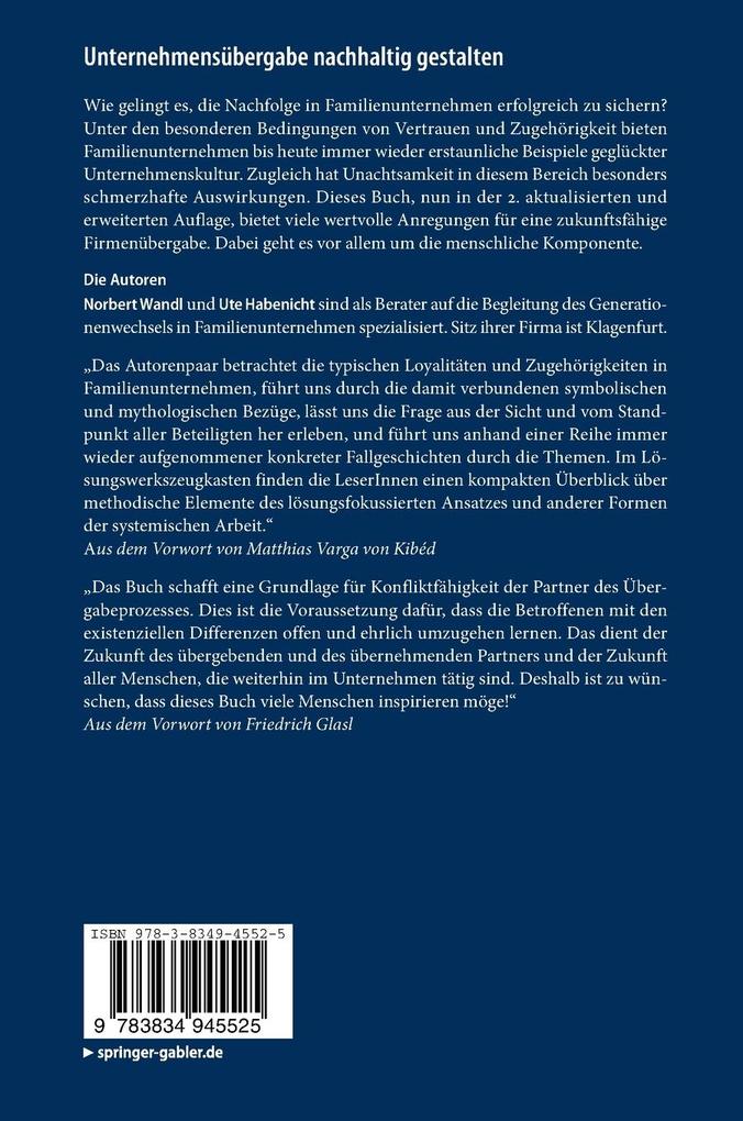 Weitere Ansicht: Unternehmensübergabe nachhaltig gestalten | Di Norbert Wandl, Ute Habenicht, Norbert Wandl