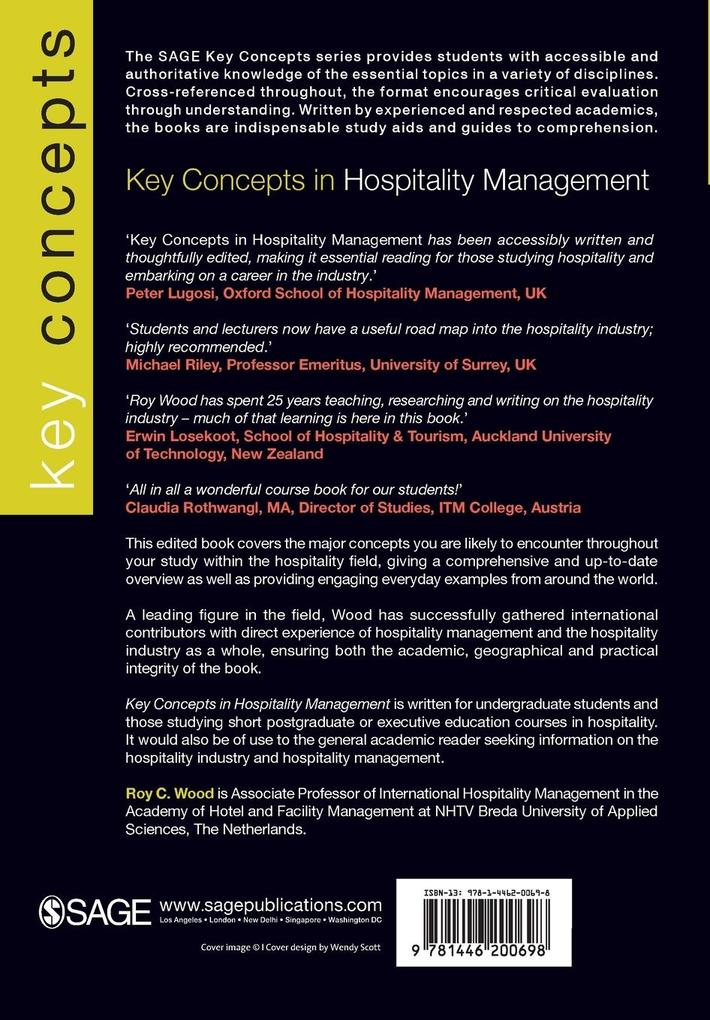 Weitere Ansicht: Key Concepts in Hospitality Management | Lyn Pont