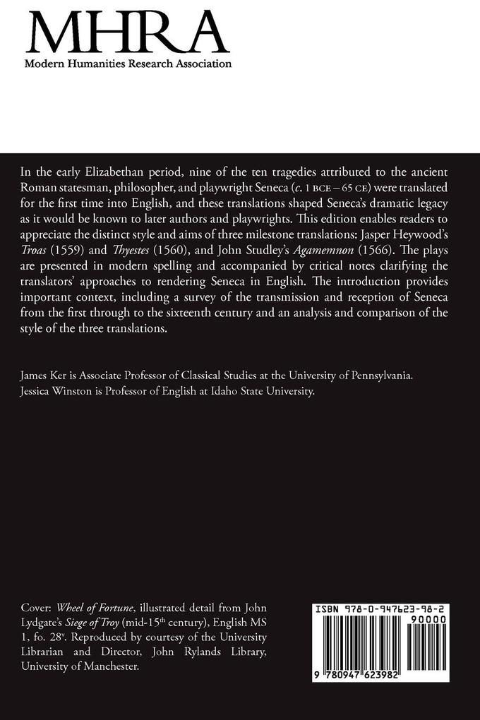 Weitere Ansicht: Elizabethan Seneca | Seneca