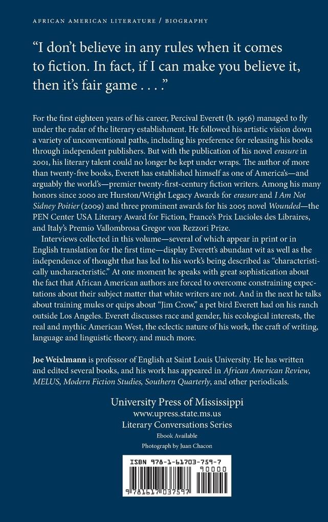 Weitere Ansicht: Conversations with Percival Everett