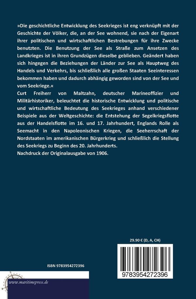 Weitere Ansicht: Der Seekrieg | Curt von Maltzahn