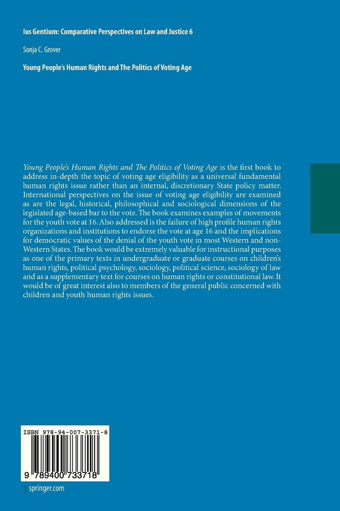 Weitere Ansicht: Young People's Human Rights and the Politics of Voting Age | Sonja C. Grover