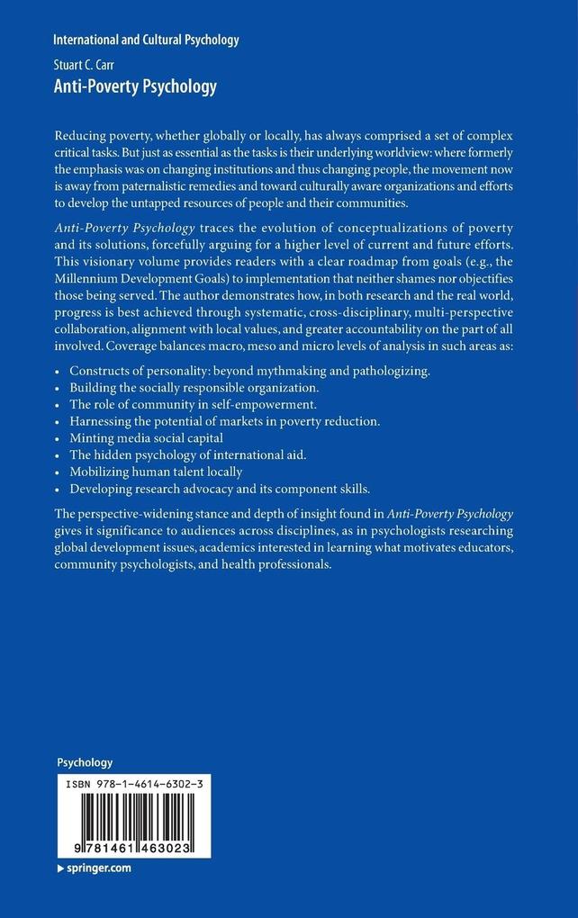 Weitere Ansicht: Anti-Poverty Psychology | Stuart C. Carr