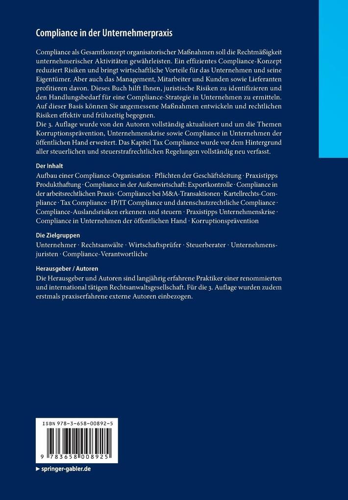 Weitere Ansicht: Compliance in der Unternehmerpraxis