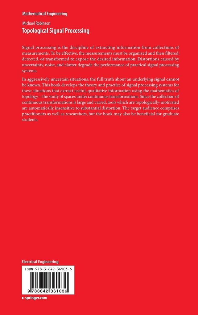 Weitere Ansicht: Topological Signal Processing | Michael Robinson
