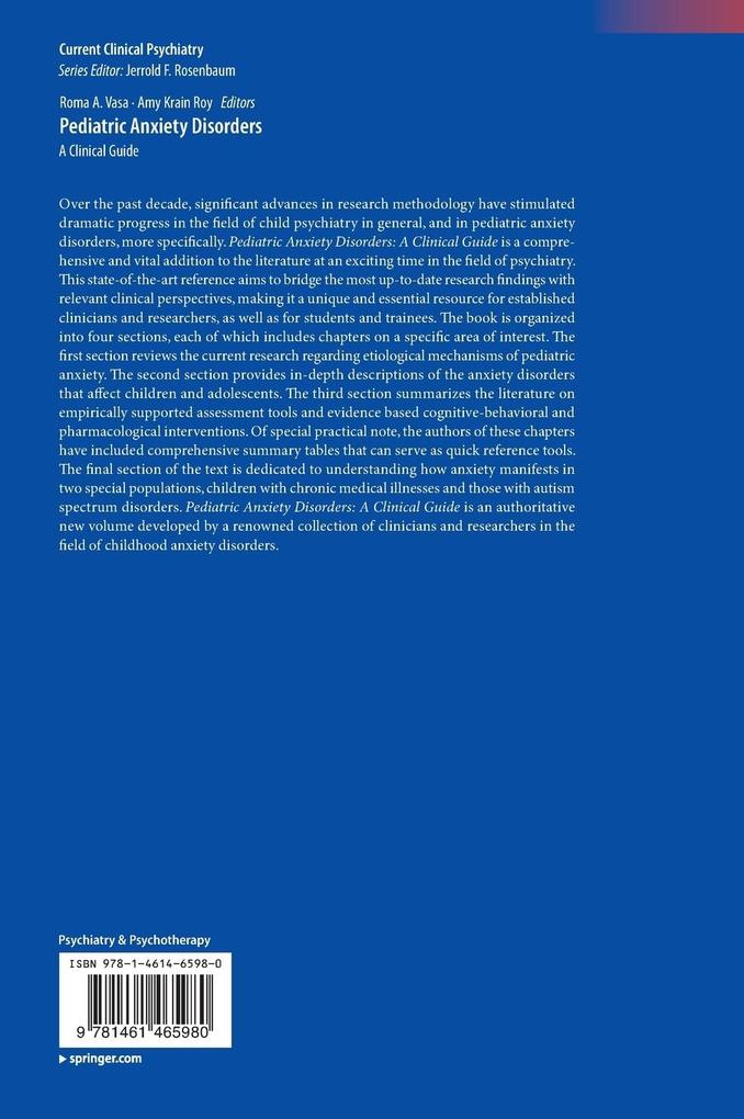 Weitere Ansicht: Pediatric Anxiety Disorders
