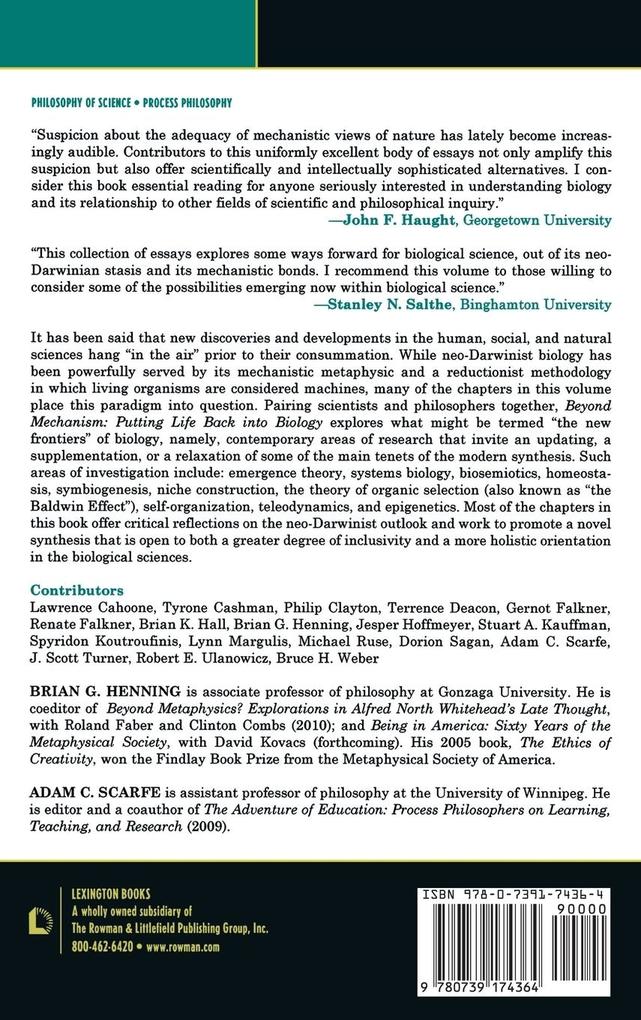 Weitere Ansicht: Beyond Mechanism | Brian G Henning, Adam Scarfe