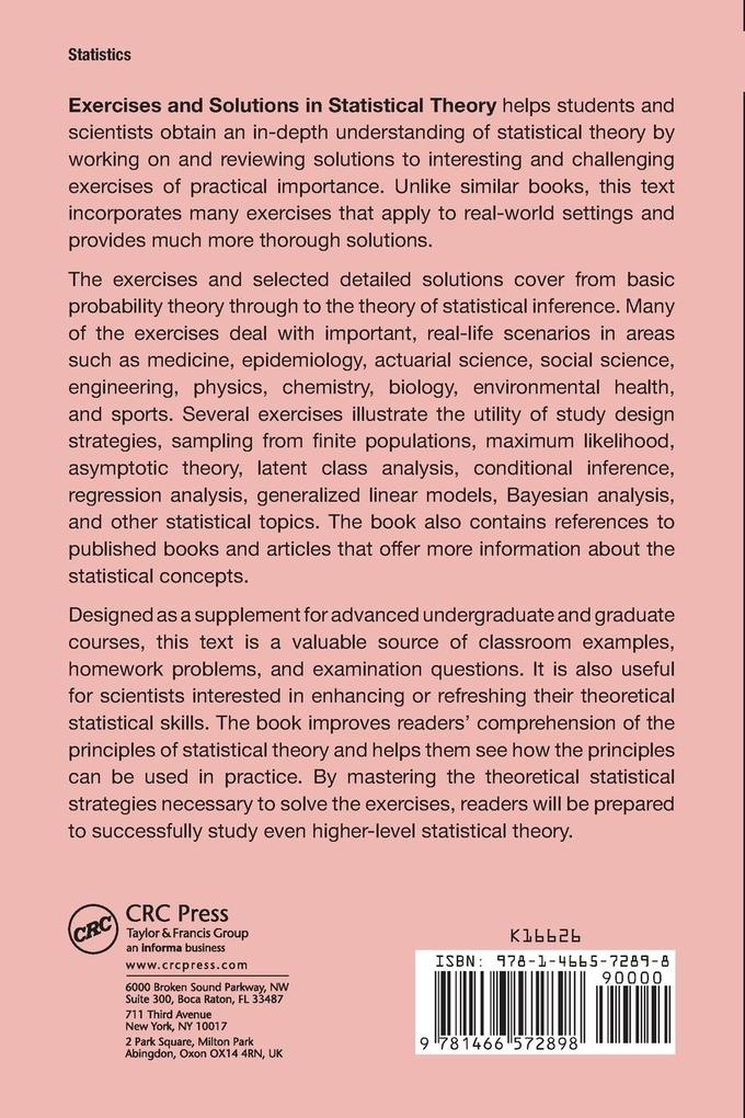 Weitere Ansicht: Exercises and Solutions in Statistical Theory | Lawrence L. Kupper, Brian. H Neelon, Sean M. O'Brien