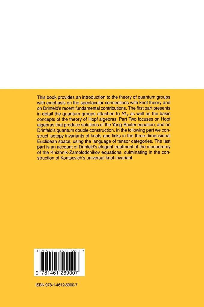 Weitere Ansicht: Quantum Groups | Christian Kassel