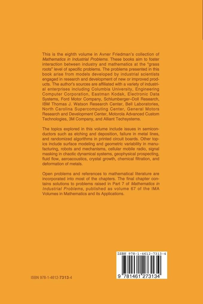 Weitere Ansicht: Mathematics in Industrial Problems | Avner Friedman